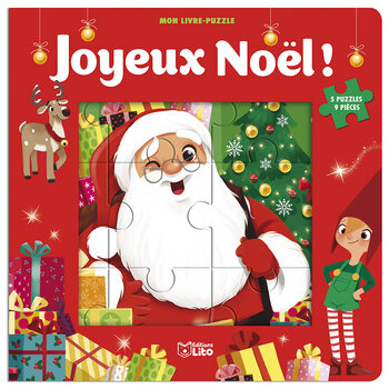 EDITIONS LITO Livre Puzzle 9 Pièces Joyeux Noël Dès 2 ans