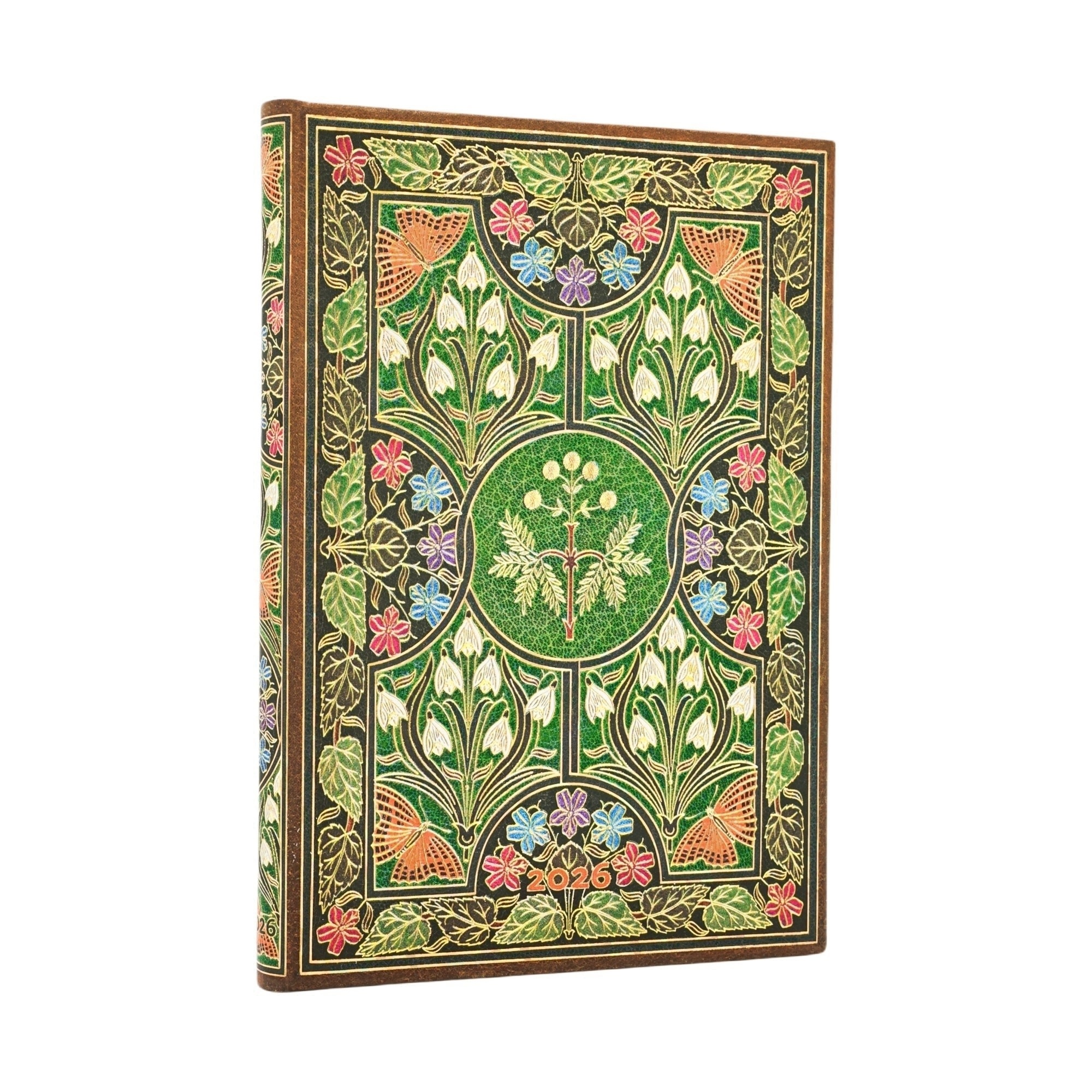 PAPERBLANKS Agenda Semainier Vertical - 2026 12-Mois Poetry in Bloom Midi