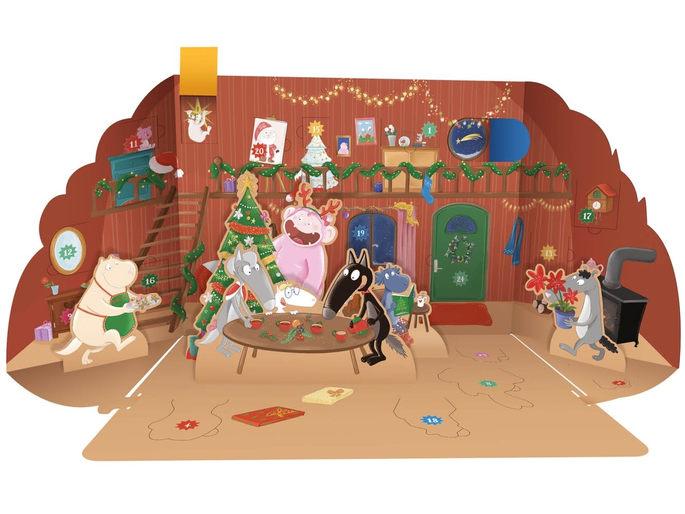 Calendrier De L'Avent Pop-Up Loup