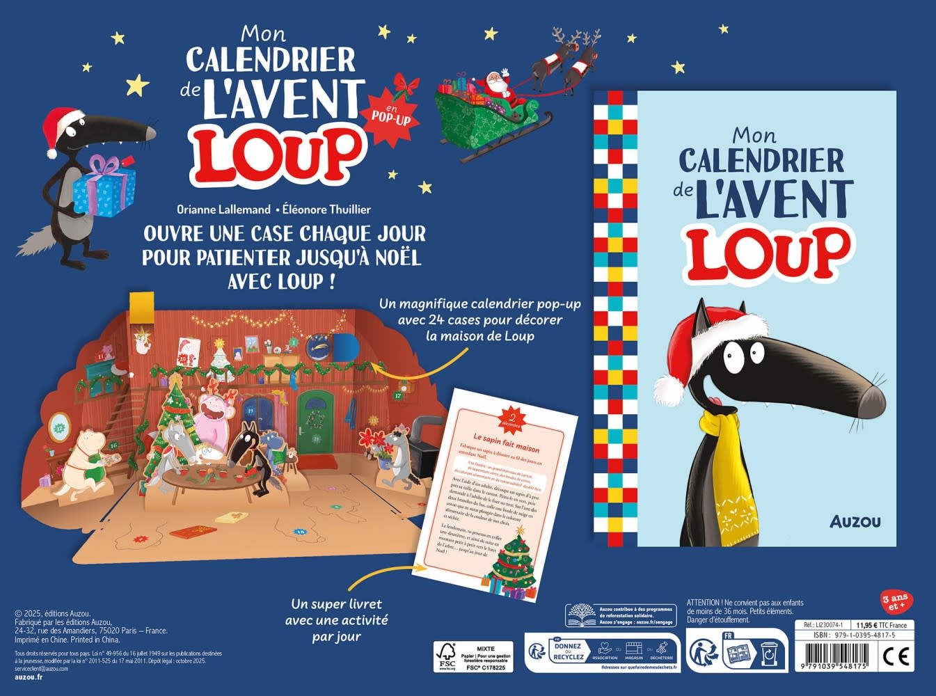 Calendrier De L'Avent Pop-Up Loup