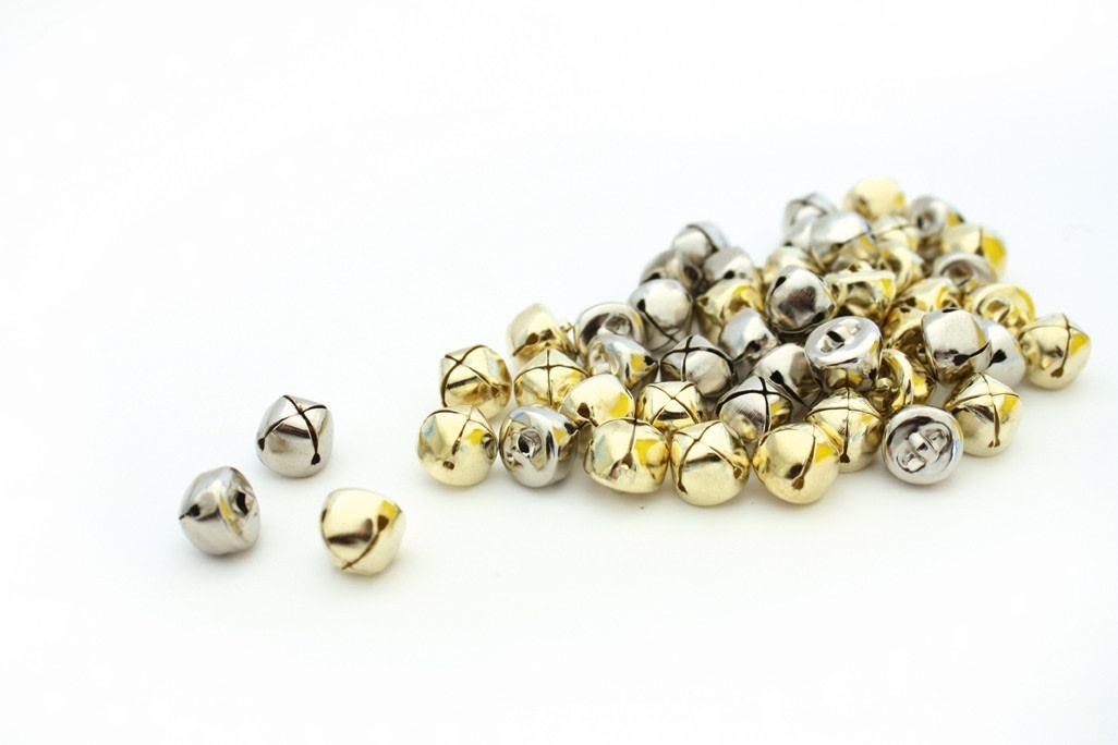 GRAINE CREATIVE Sachet De 10 Grelots 13Mm - Or & Argent