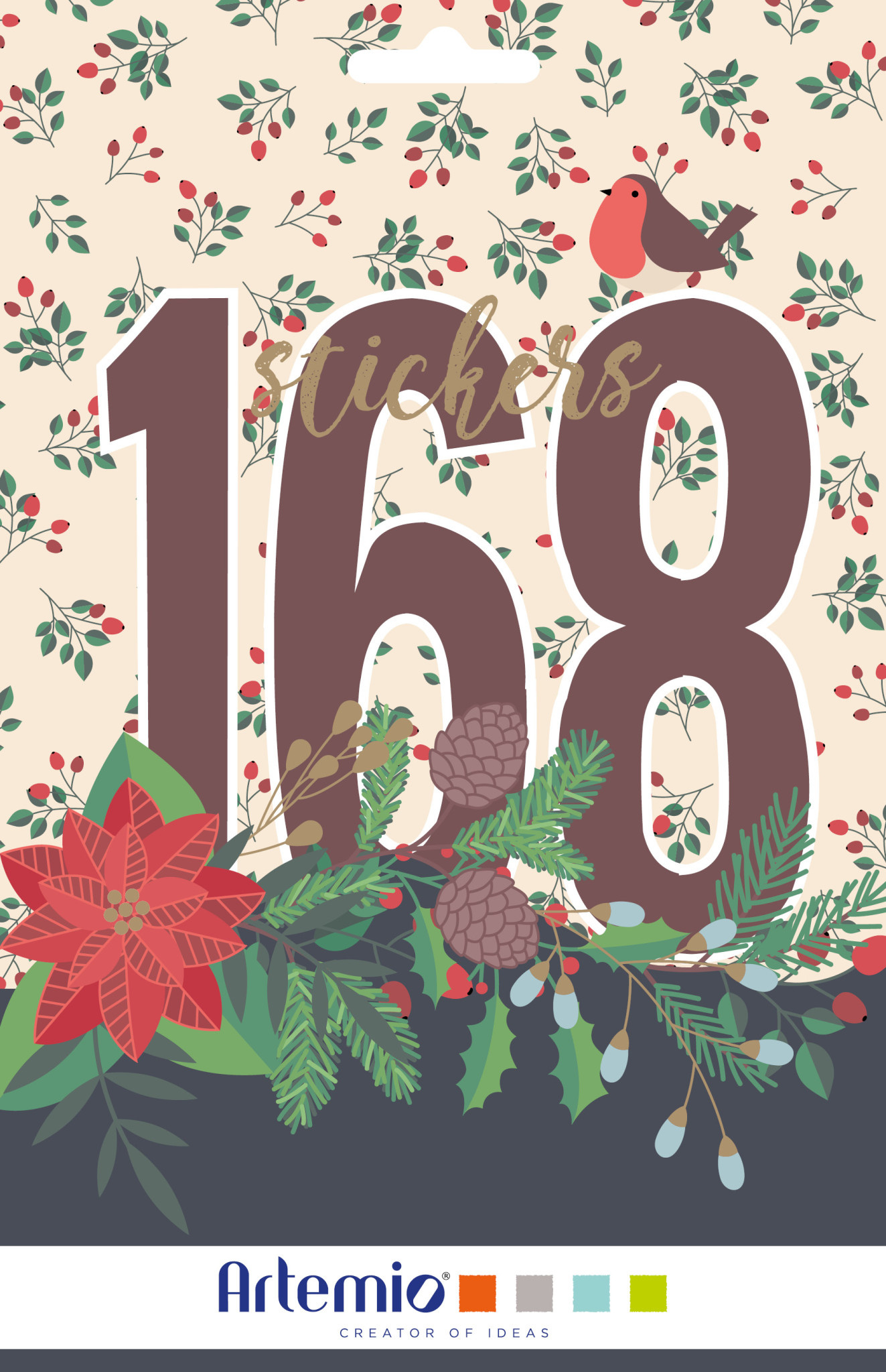 ARTEMIO Bloc 168 Stickers Merry Christmas