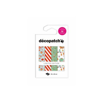 DECOPATCH Assort. 4 Papiers Foil Noël En Cuisine 30x40cm
