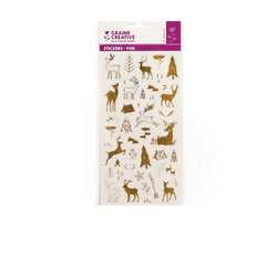 GRAINE CREATIVE 1 Planche Stickers Transparent Foil Or Rennes