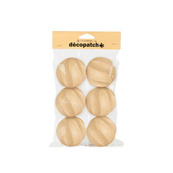 DECOPATCH Pack De 6 Boules Torsadées 6,5 cm de diamètre