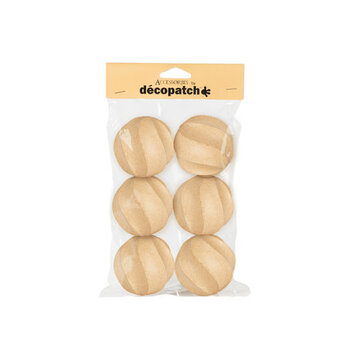 DECOPATCH Pack De 6 Boules Torsadées 6,5 cm de diamètre
