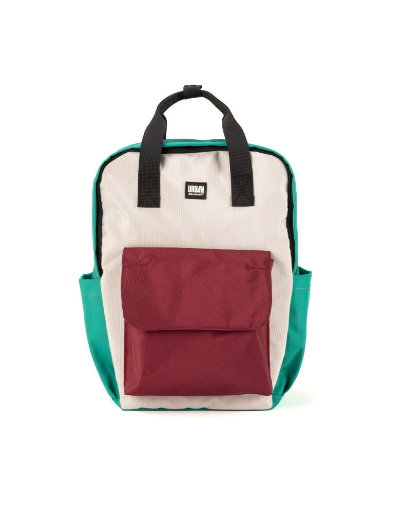 BOMBATA Backpack Urbanite Rio 15'' Vert/Blanc/Bourgogne
