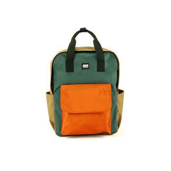 BOMBATA Urbanite  Backpack Rio 15'' Moutarde/Bleu Pétrole /Terracotta