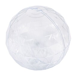 RAYHER Boule plastique, en 2pces,facettée, ø8cm