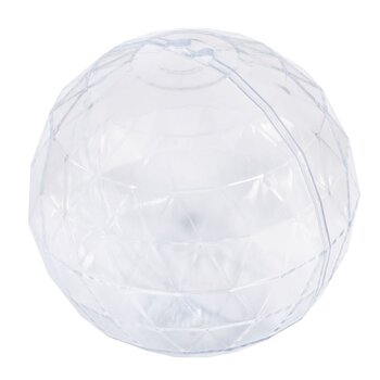 RAYHER Boule plastique, en 2pces,facettée, ø8cm