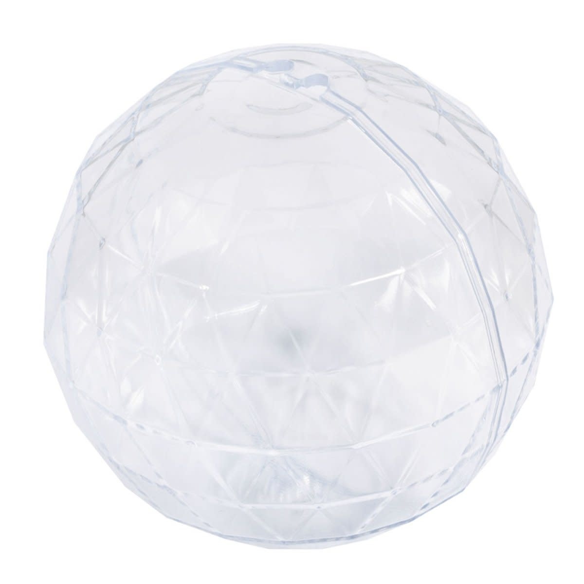 RAYHER Boule plastique, en 2pces,facettée, ø8cm