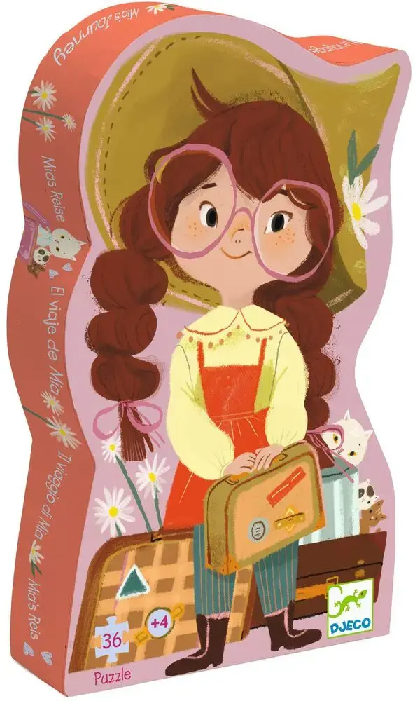 DJECO Puzzles Silhouettes Le voyage de Mia 36 pcs