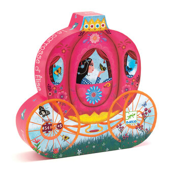 DJECO Puzzles Silhouettes Le Carrosse D'Elise  54 Pcs