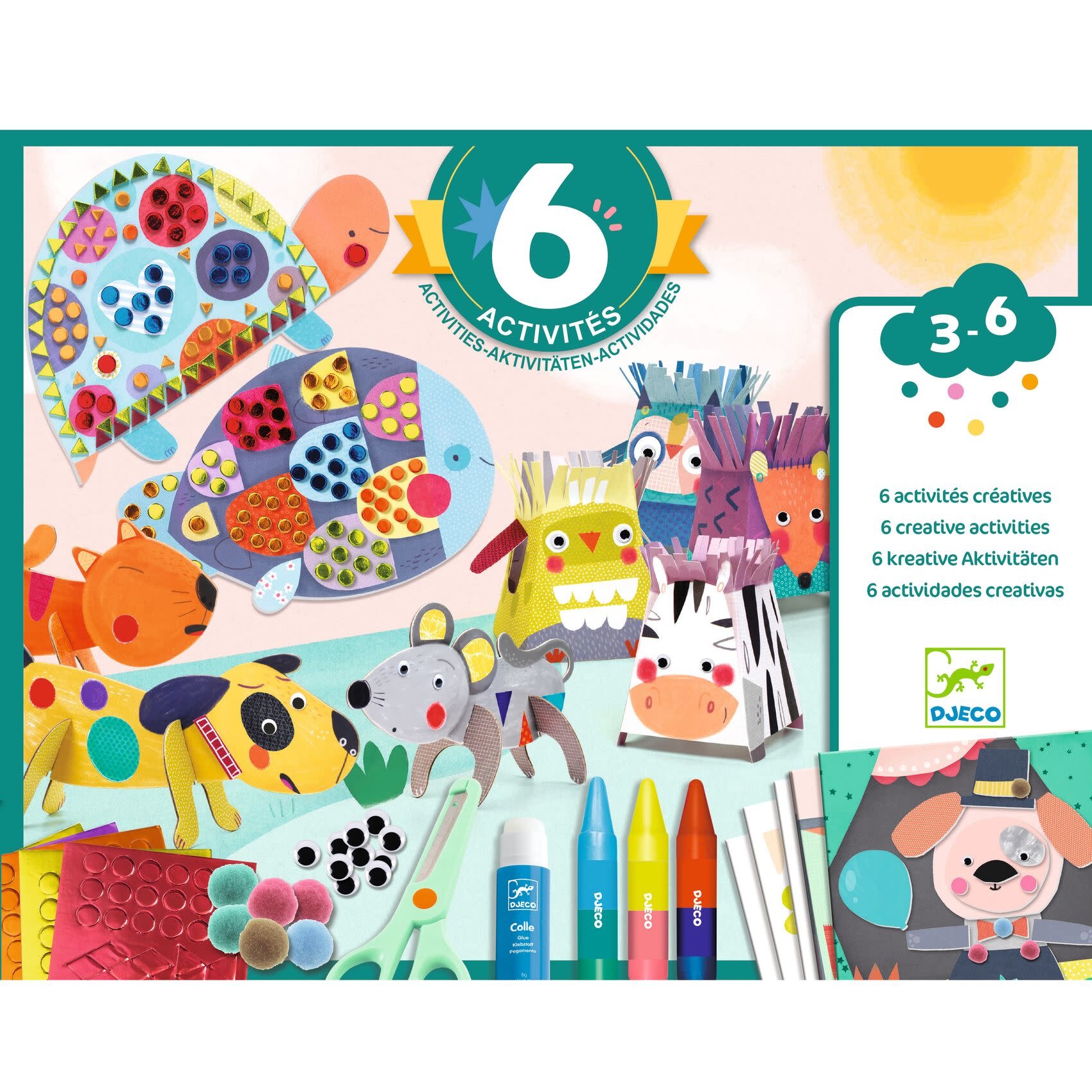 DJECO Les Petits - Coffret  Multi Activites Les Animaux Et Leurs Maisons - Fsc Mix