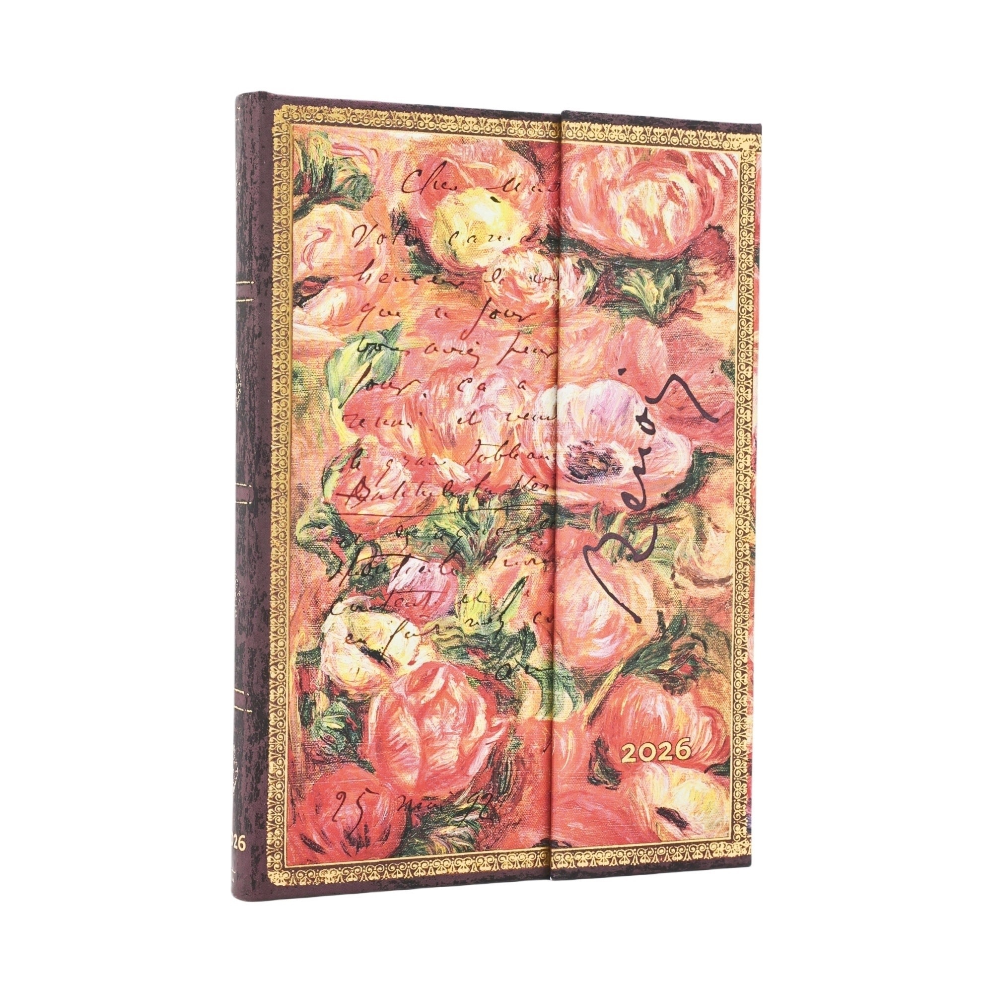 PAPERBLANKS Agenda Semainier Vertical - 2026 12-Mois Renoir Letter to Morisot (1892) Midi