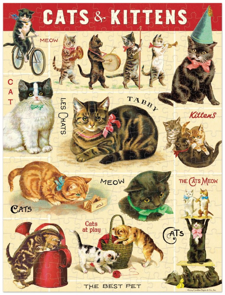 CAVALLINI & Co. Puzzle 240 pièces Vintage Cats 27x45cm