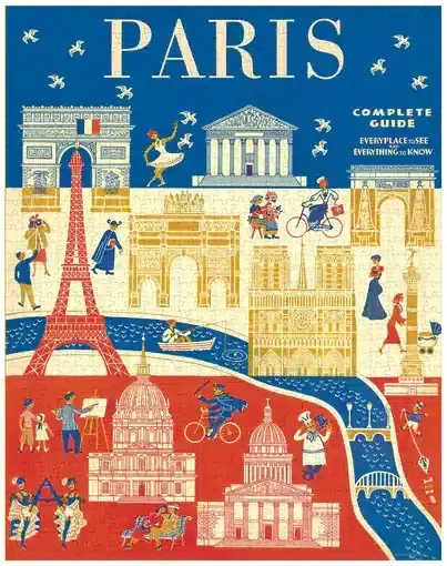 CAVALLINI Puzzle 1000 Pièces Paris Retro 55x70cm