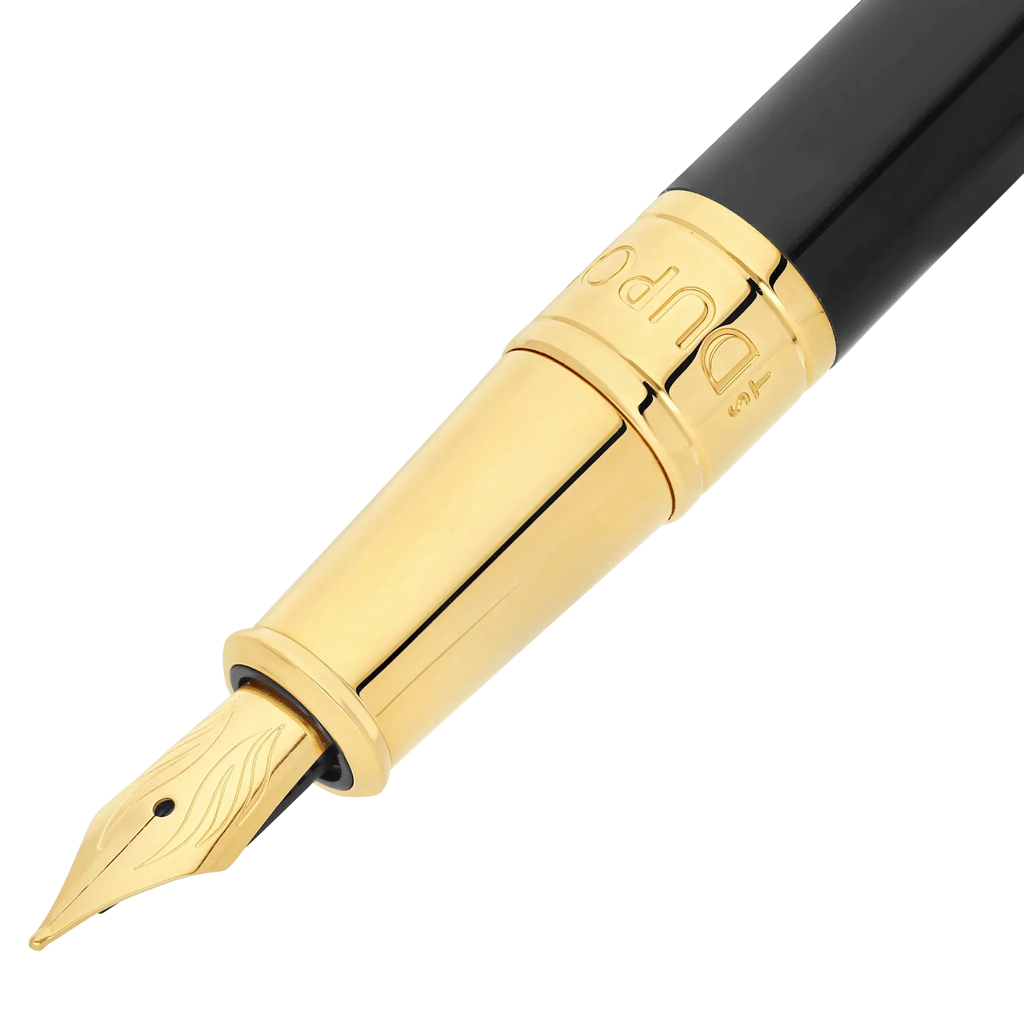 DUPONT S.T Stylo Plume Initial Noir / Doré