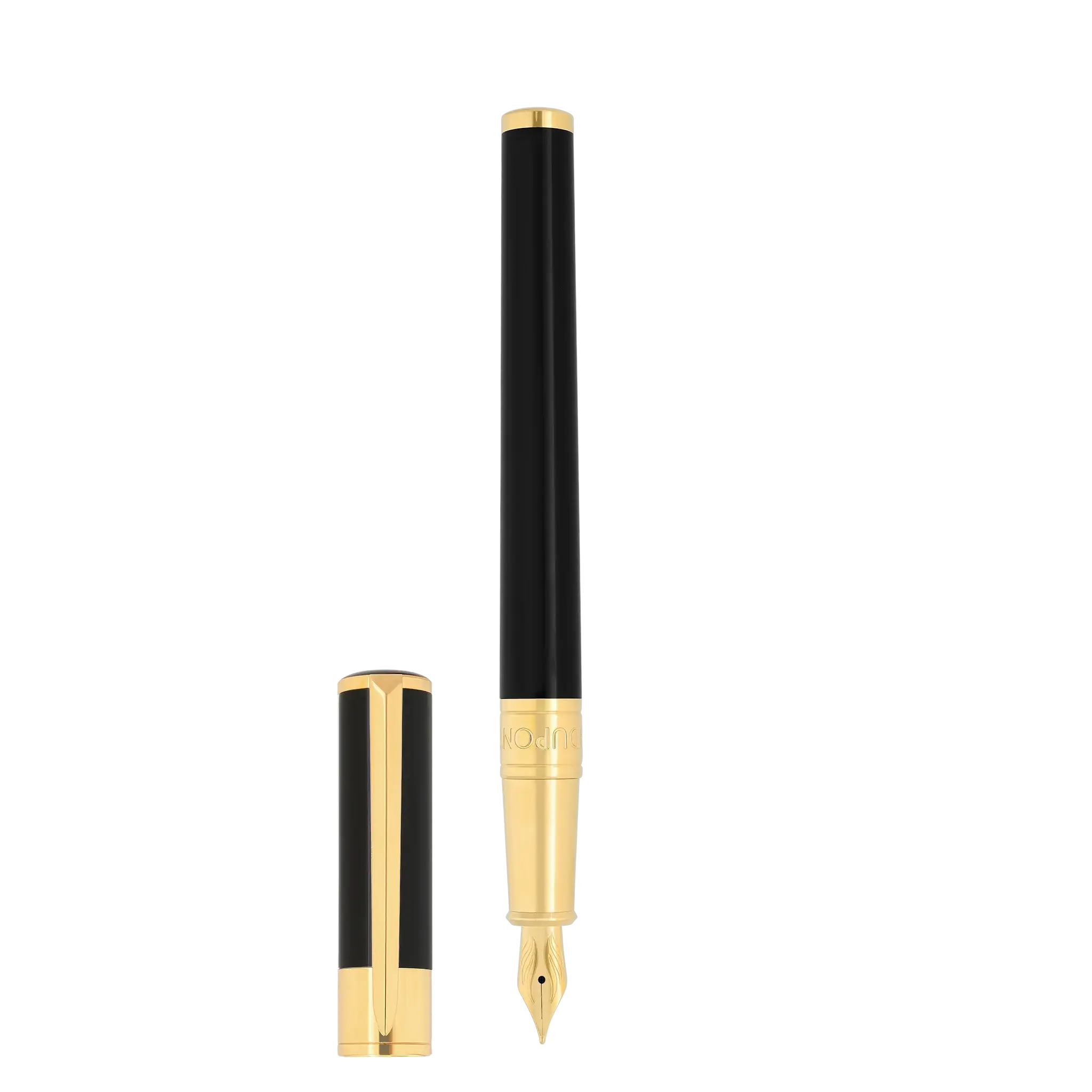 DUPONT S.T Stylo Plume Initial Noir / Doré