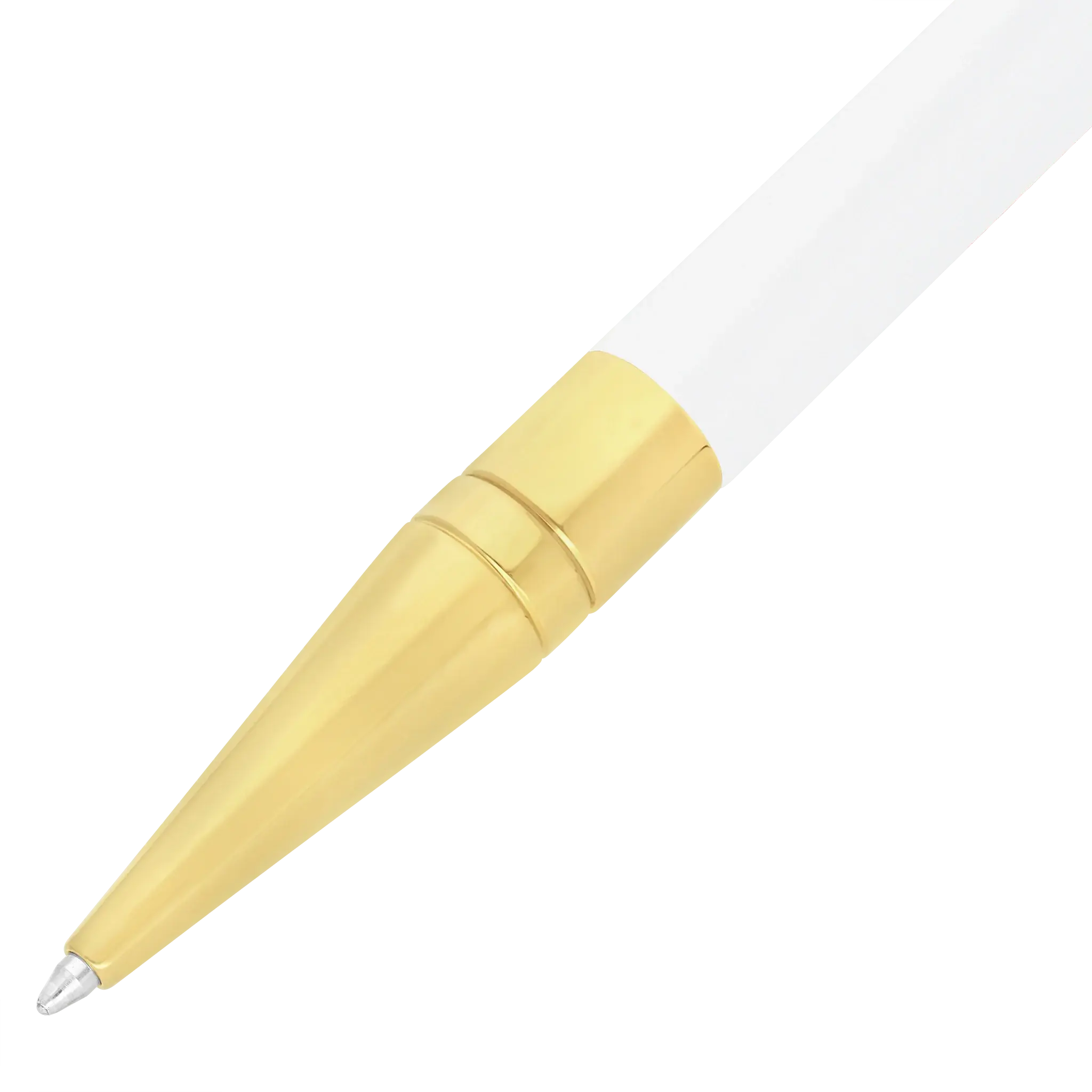 DUPONT S.T Stylo Bille  Initial Blanc / Doré