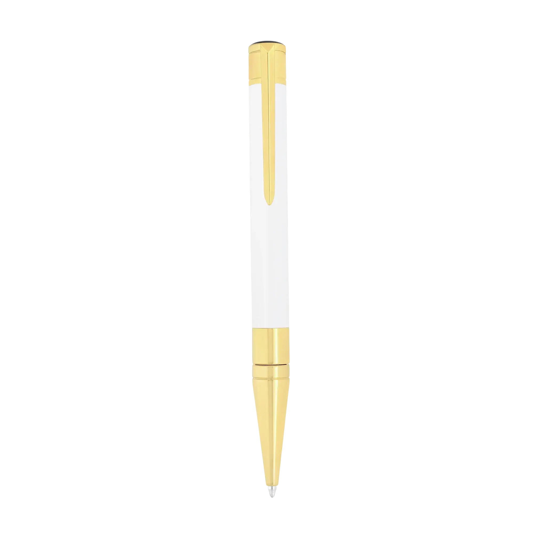 DUPONT S.T Stylo Bille  Initial Blanc / Doré