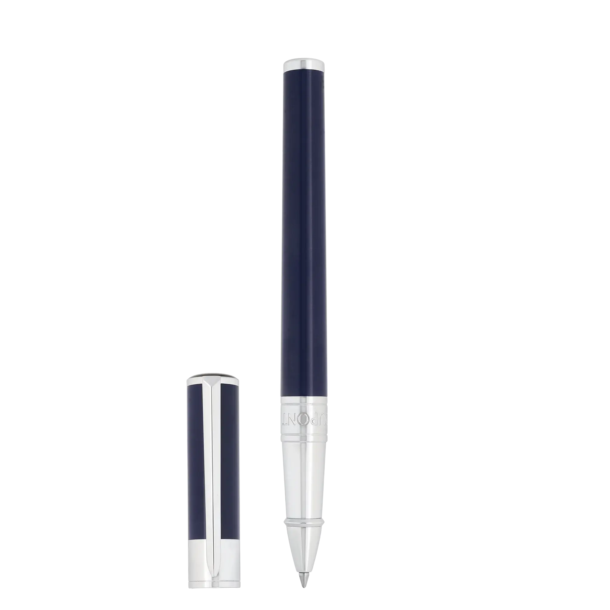 DUPONT S.T Stylo Roller Initial Bleu / Chromé