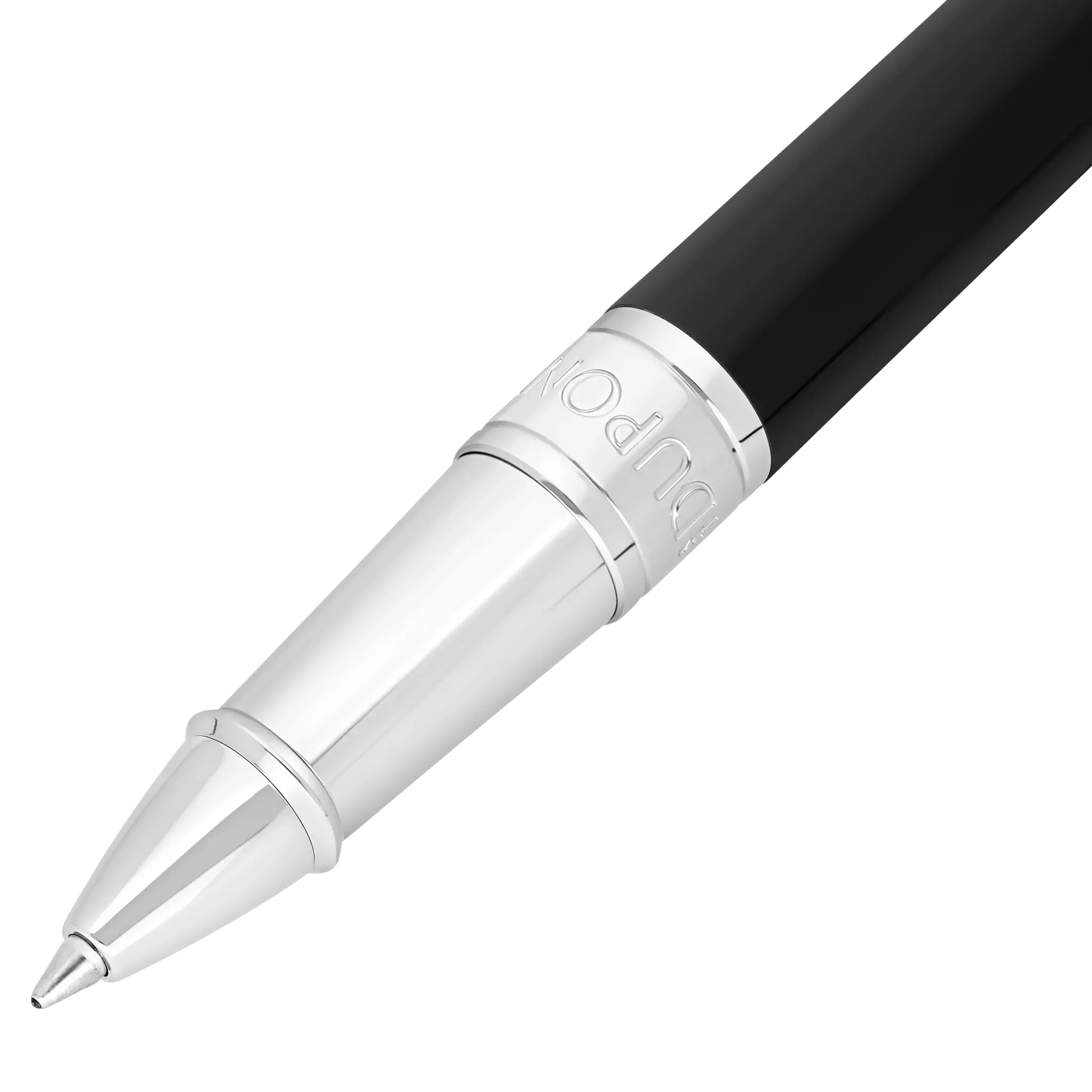 DUPONT S.T Stylo Roller Initial Noir / Chromé