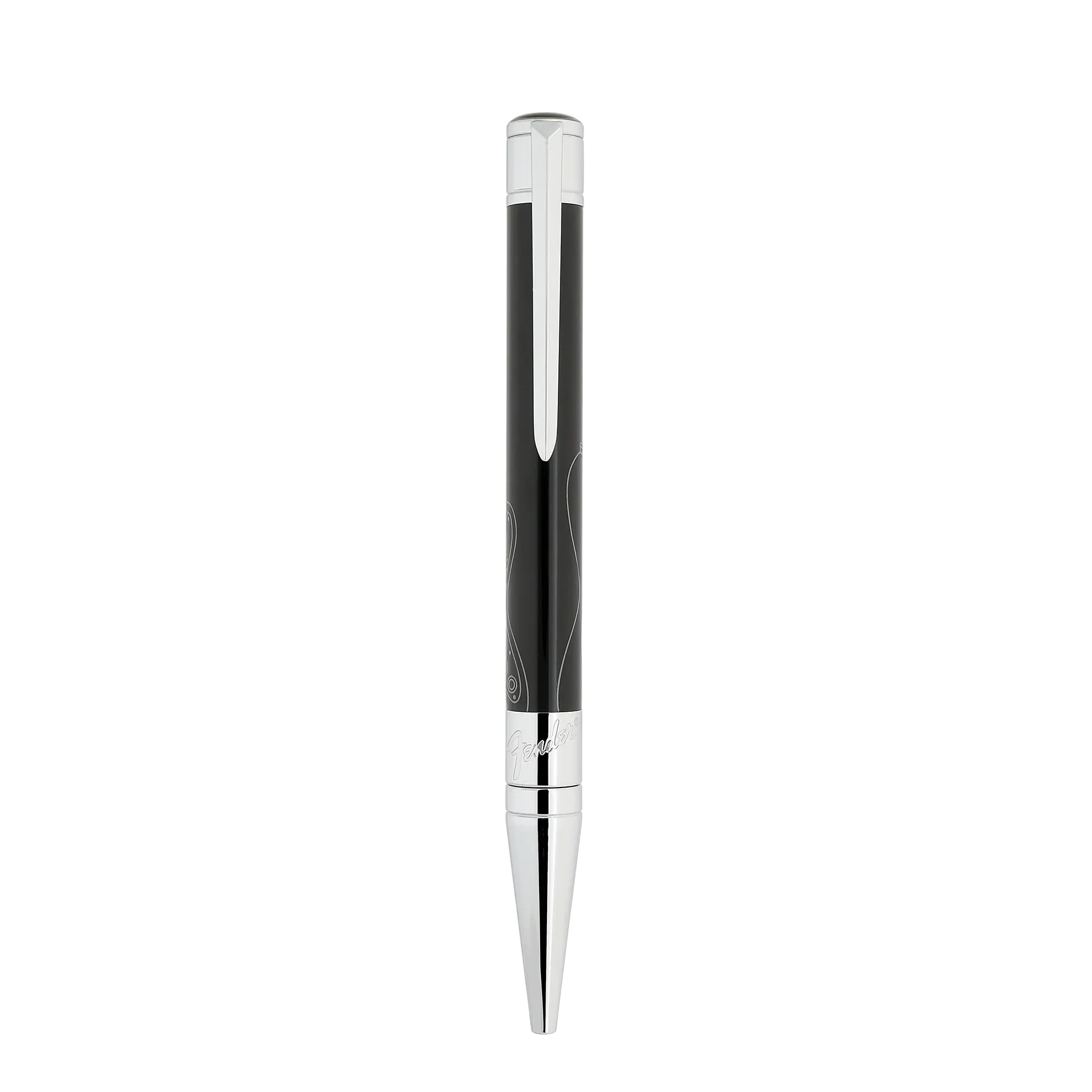 DUPONT S.T Stylo Bille  Initial Fender Noir/Chromé