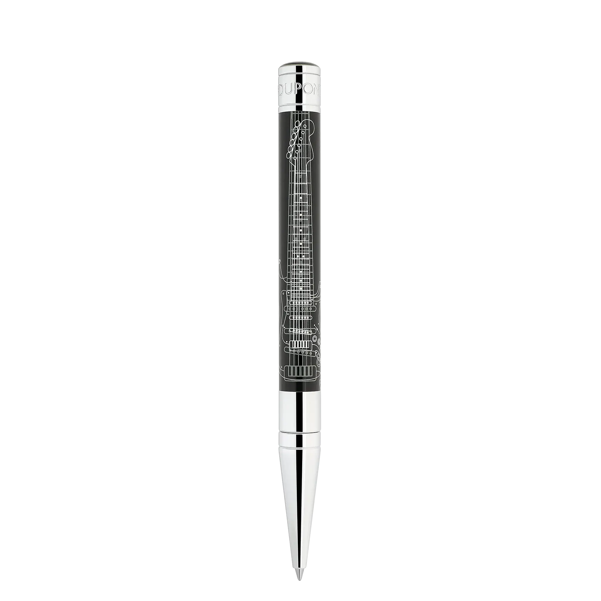 DUPONT S.T Stylo Bille  Initial Fender Noir/Chromé