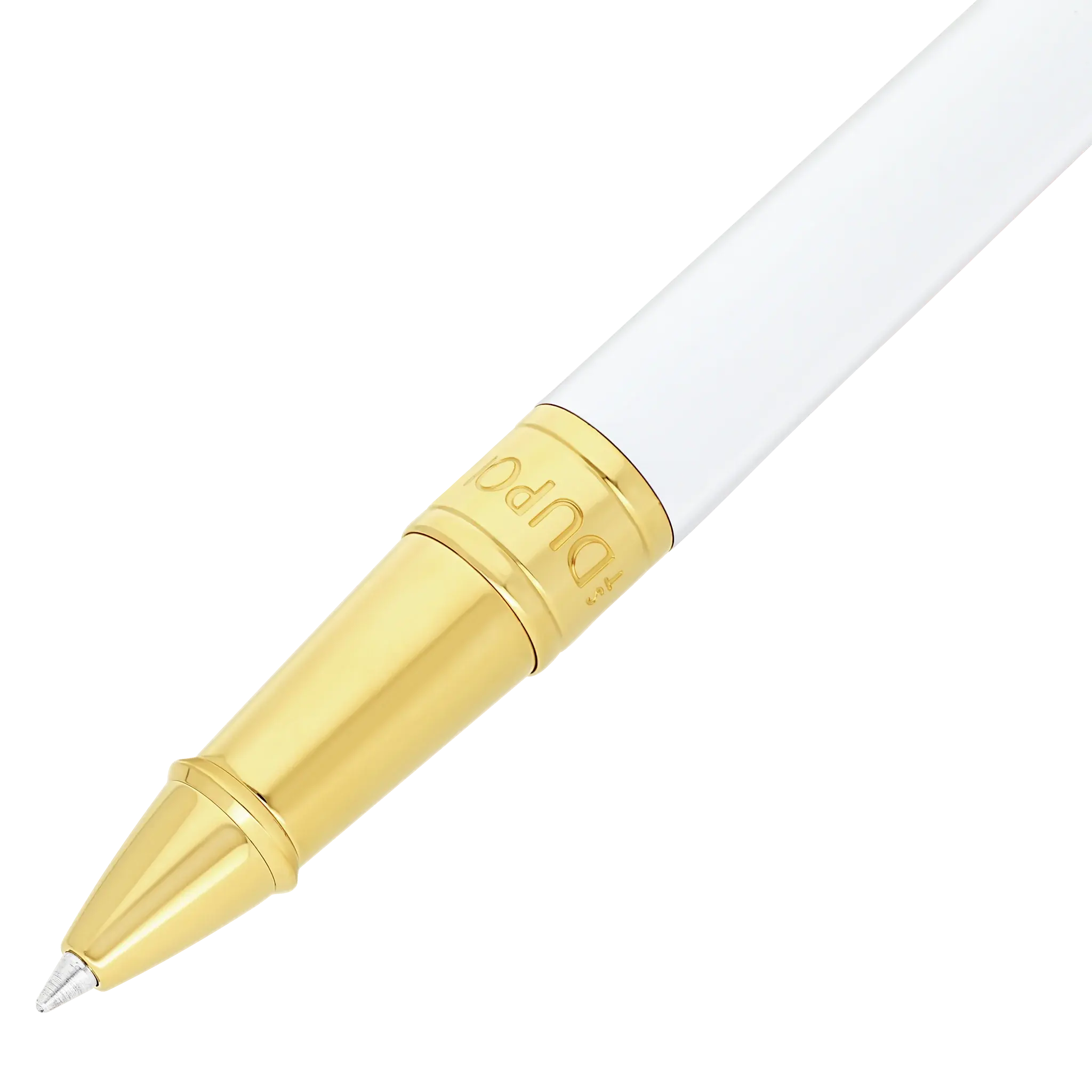 DUPONT S.T Stylo Roller Initial Blanc / Doré