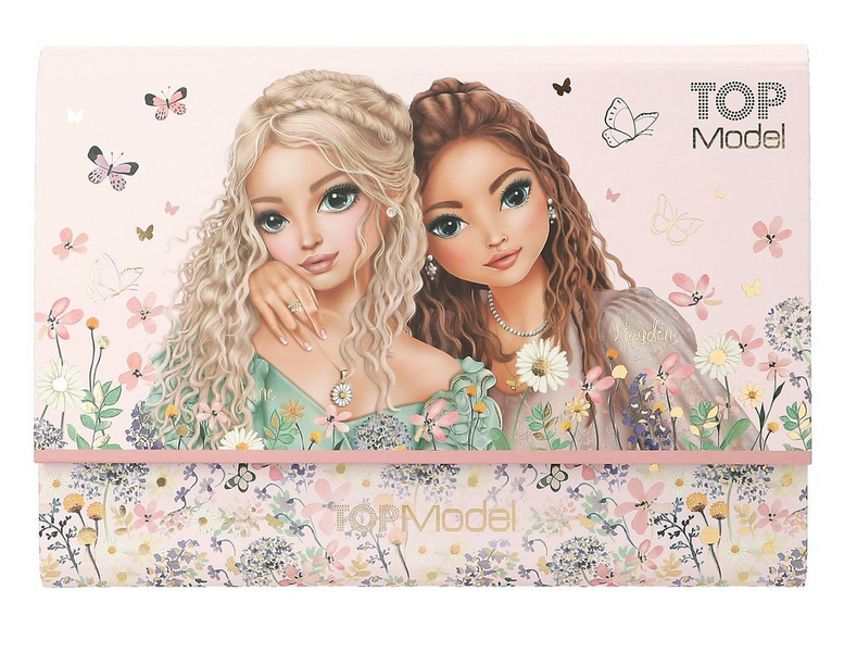 TOP MODEL Papeterie dans un dossier extensible SUMMER FEELING 18,5x26cm