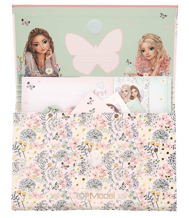 TOP MODEL Papeterie dans un dossier extensible SUMMER FEELING 18,5x26cm