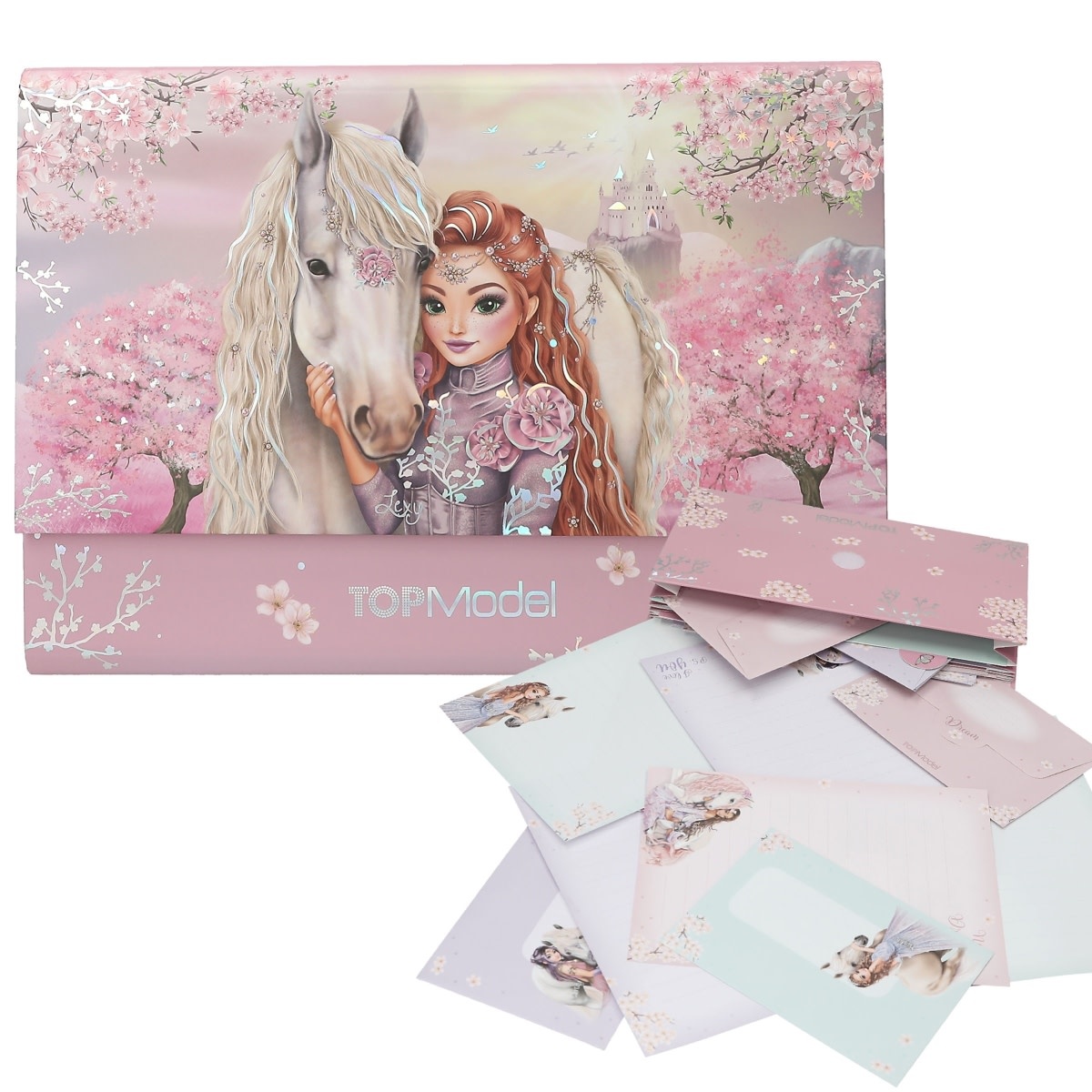 TOP MODEL Papeterie dans un dossier extensible VIVA VIOLET 18,5x26cm