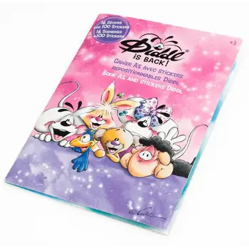 DIDDL Cahier Avec Stickers Repositionnables A5 Diddl