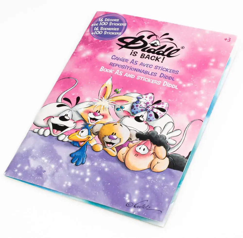 DIDDL Cahier Avec Stickers Repositionnables A5 Diddl