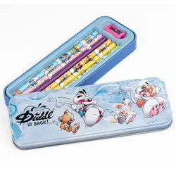 DIDDL Plumier Métal 6 Crayons De Couleurs Diddl