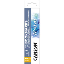 CANSON Marque-Pages Aquarelle Montval 5X19Cm 300G 16Fl Grain Fin