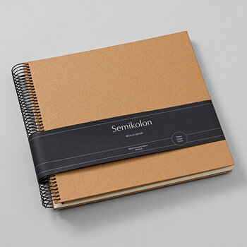 SEMIKOLON Album photos spiralé Economy Medium Metallic Urban Bronze pages crème 23x24,5cm