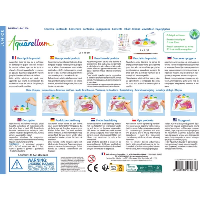 SENTOSPHERE Aquarellum Junior "Poissons"