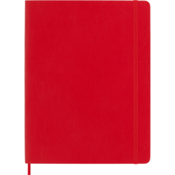MOLESKINE Carnet Classique Très Grand Format À Pages Blanches Rouge Ecarlate Couverture Souple