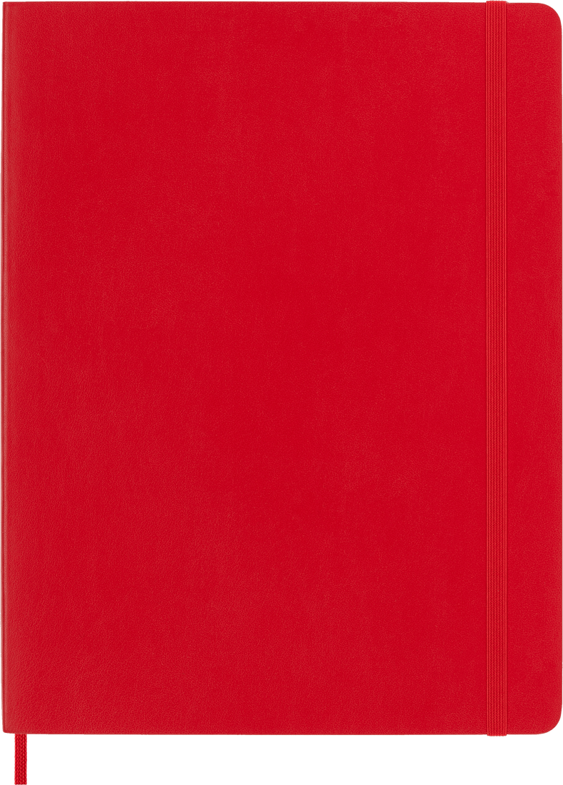 MOLESKINE Carnet Classique Très Grand Format À Pages Blanches Rouge Ecarlate Couverture Souple