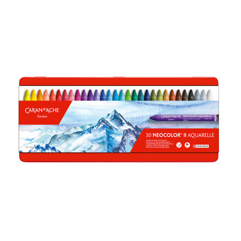 CARAN D'ACHE Pastels NEOCOLOR® II Boîte métal de 30 couleurs assorties