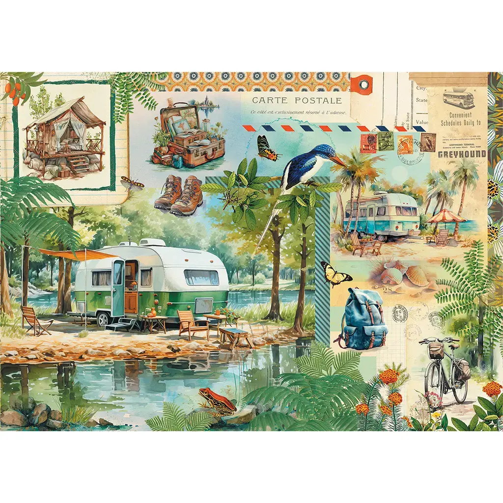 KIUB Gt Puzzle 1000 Pcs 50 X 70 Cm + Pochon - Escapades