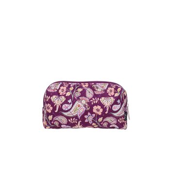 KIUB Trousse De Toilette En Tissu Matelassé Esprit Cachemire  19x7.5x8.5cm