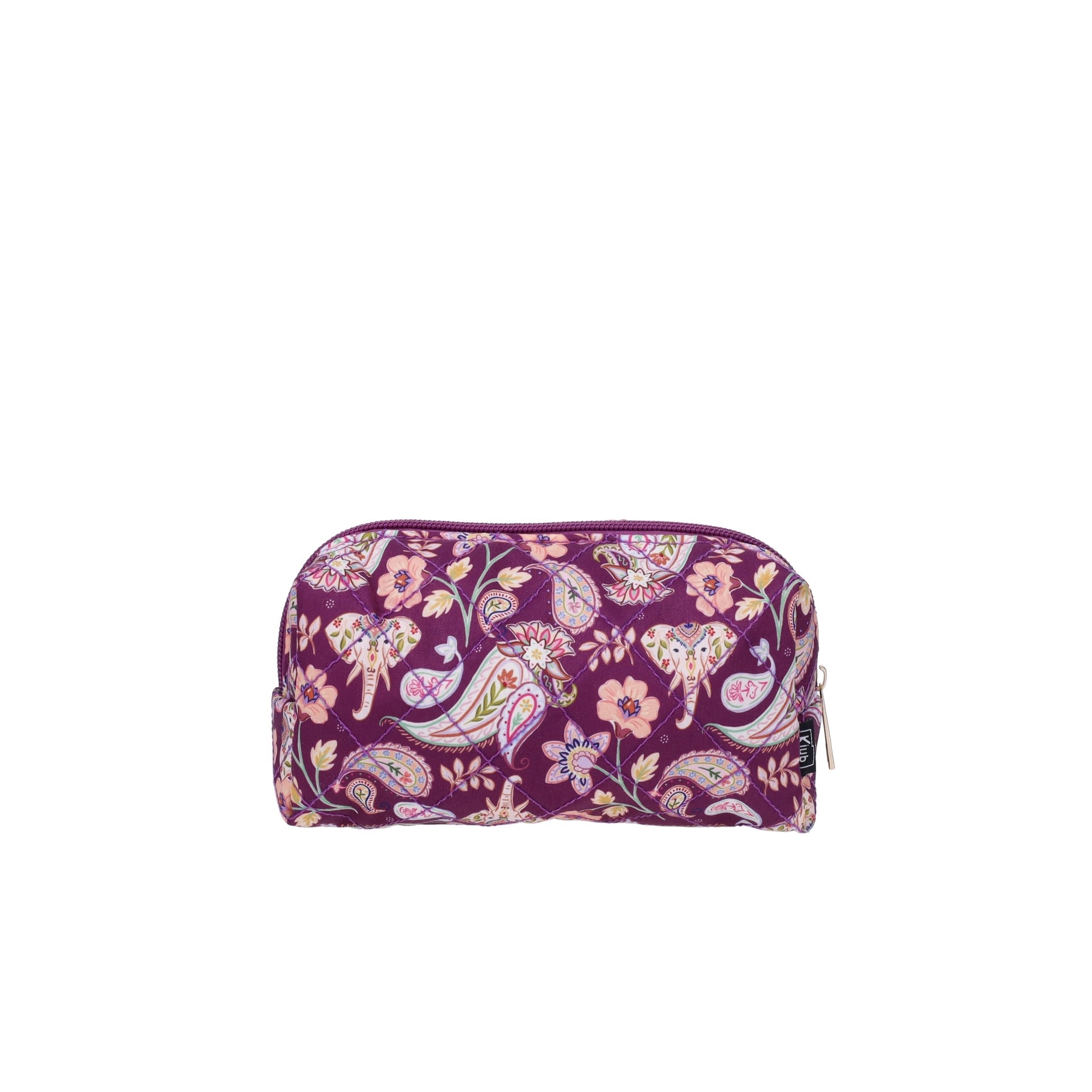 KIUB Trousse De Toilette En Tissu Matelassé Esprit Cachemire  19x7.5x8.5cm