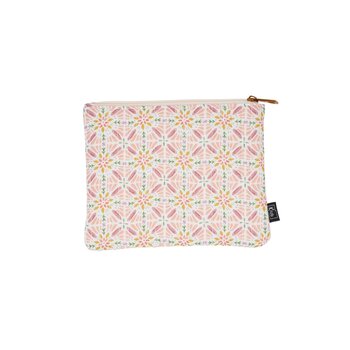 KIUB Pochette Plate En Tissu Matelassé M Esprit Cachemire  19x15cm