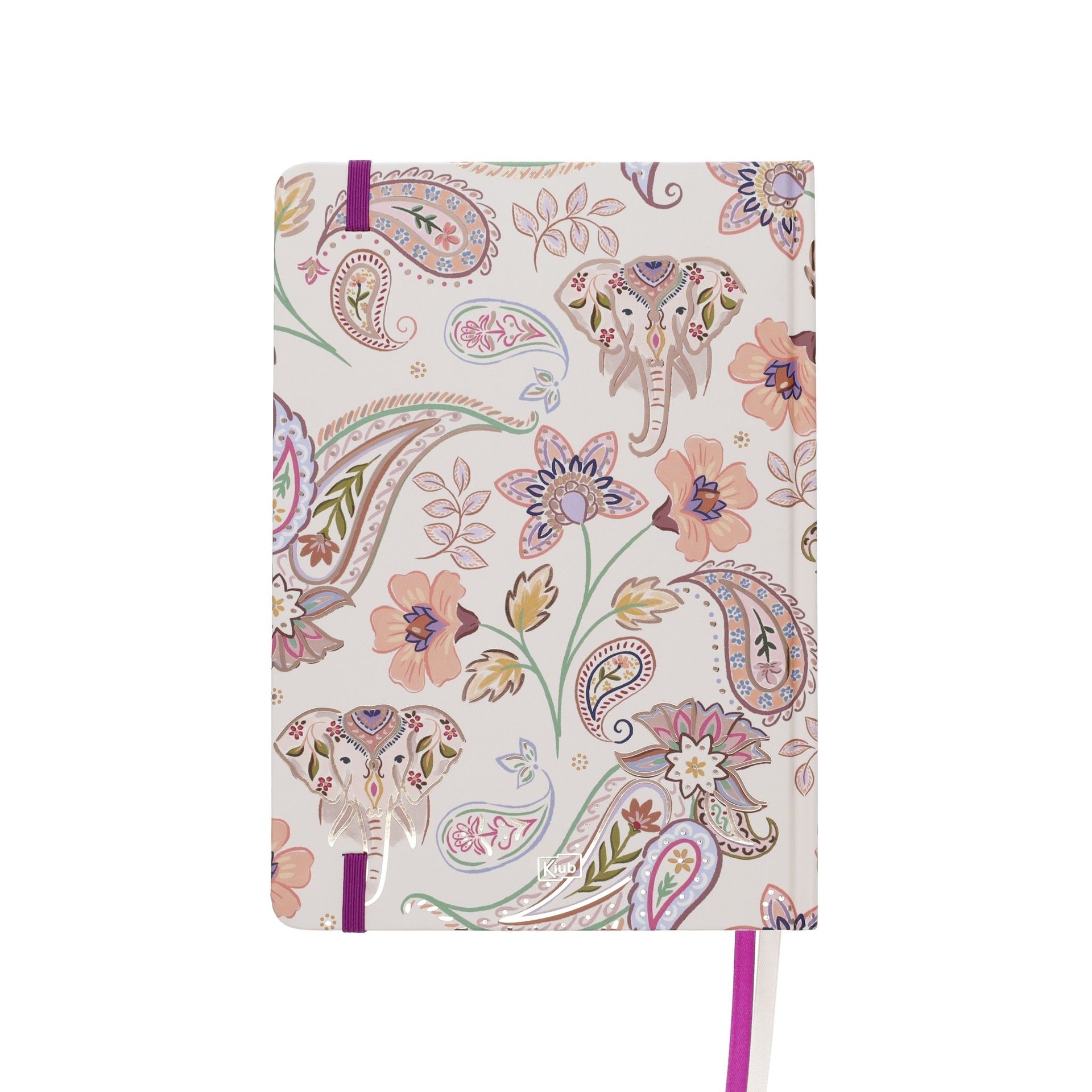 KIUB Nb Ligné A5 100g 160p Dos Collé Cousu Esprit Cachemire 21.4x15.2cm