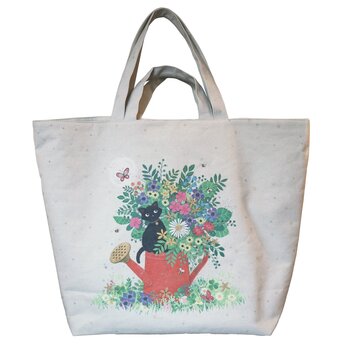 KIUB Sac Cabas Xl 55x56cm Bug Art Chaton Arrosoir