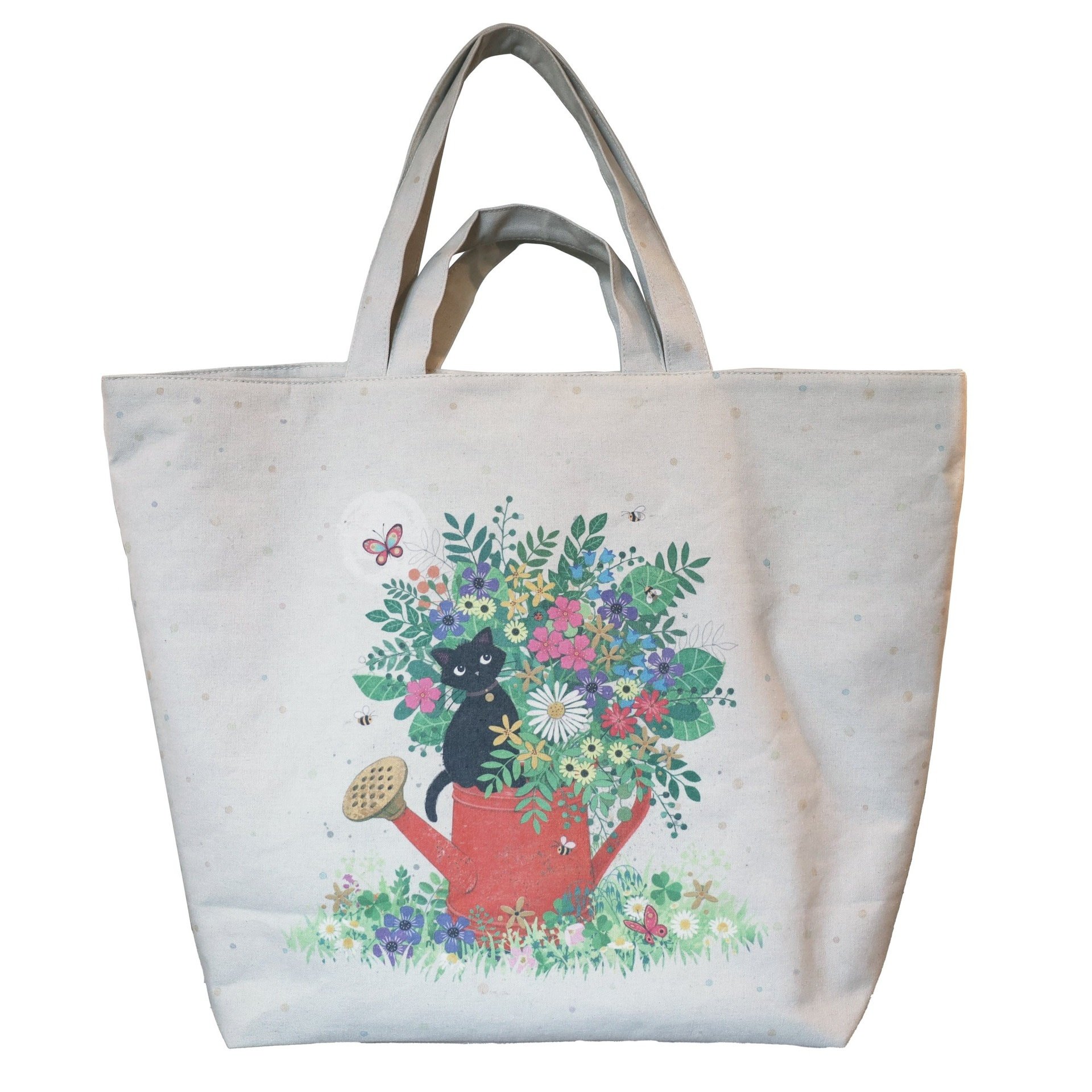 KIUB Sac Cabas Xl 55x56cm Bug Art Chaton Arrosoir