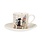 KIUB Coffret Duo Tasses Cafe Et Soucoupes Bug Art Chats